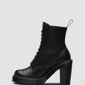 Dr. Martens Kendra Black Leather Boots Sz 8